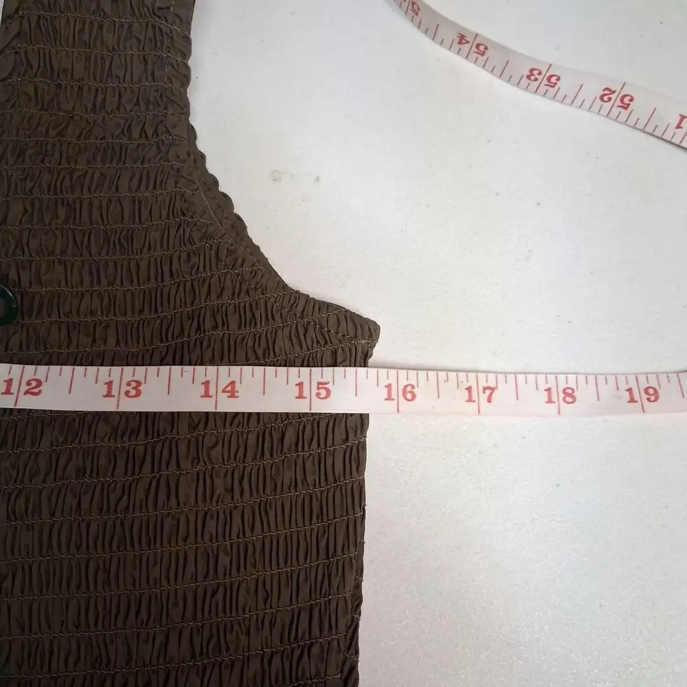Tuckernuck Olive Tiernan Ruched Bodice Sun dress pockets midi medium NWT - Picture 5 of 10